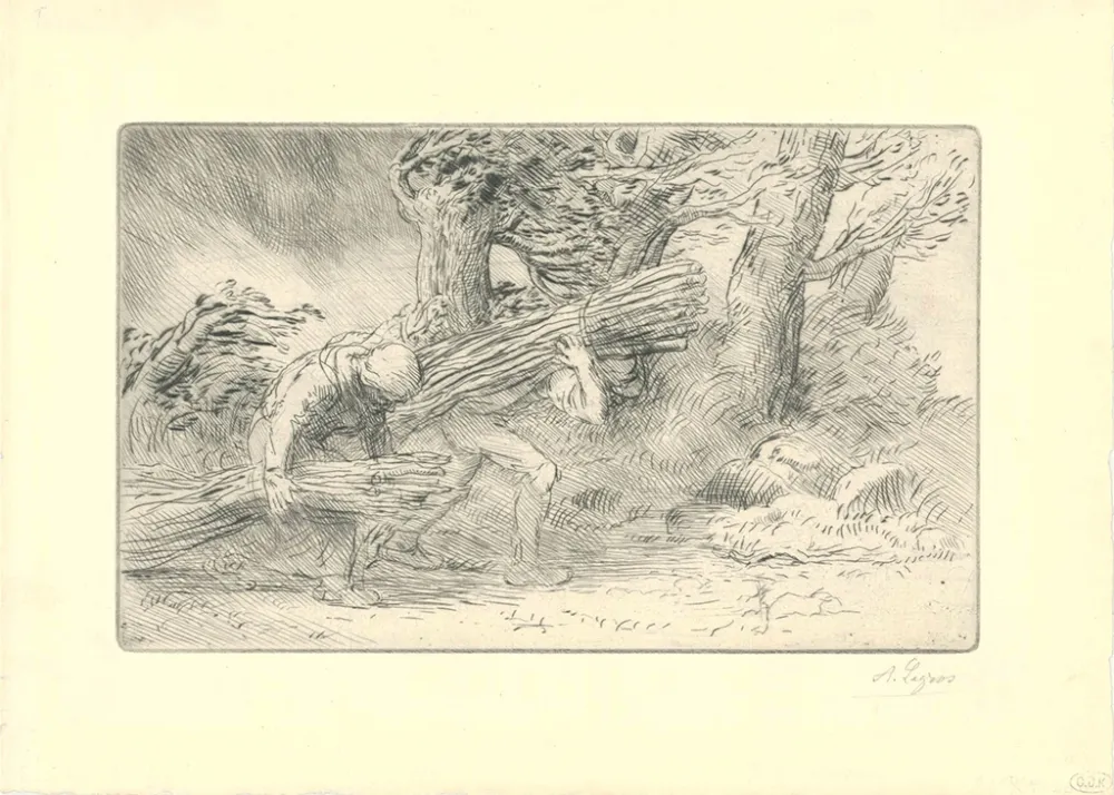Drypoint Legros - Les fagottiers