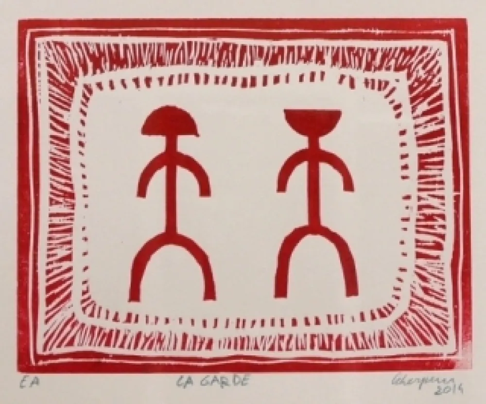 Woodcut Leherpeur - La Garde