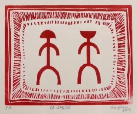 Woodcut Leherpeur - La Garde