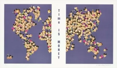 Lithograph Leirner - Time is money