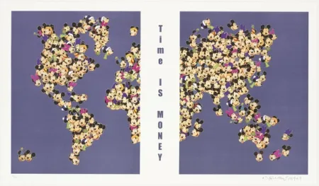 Lithograph Leirner - Time is money