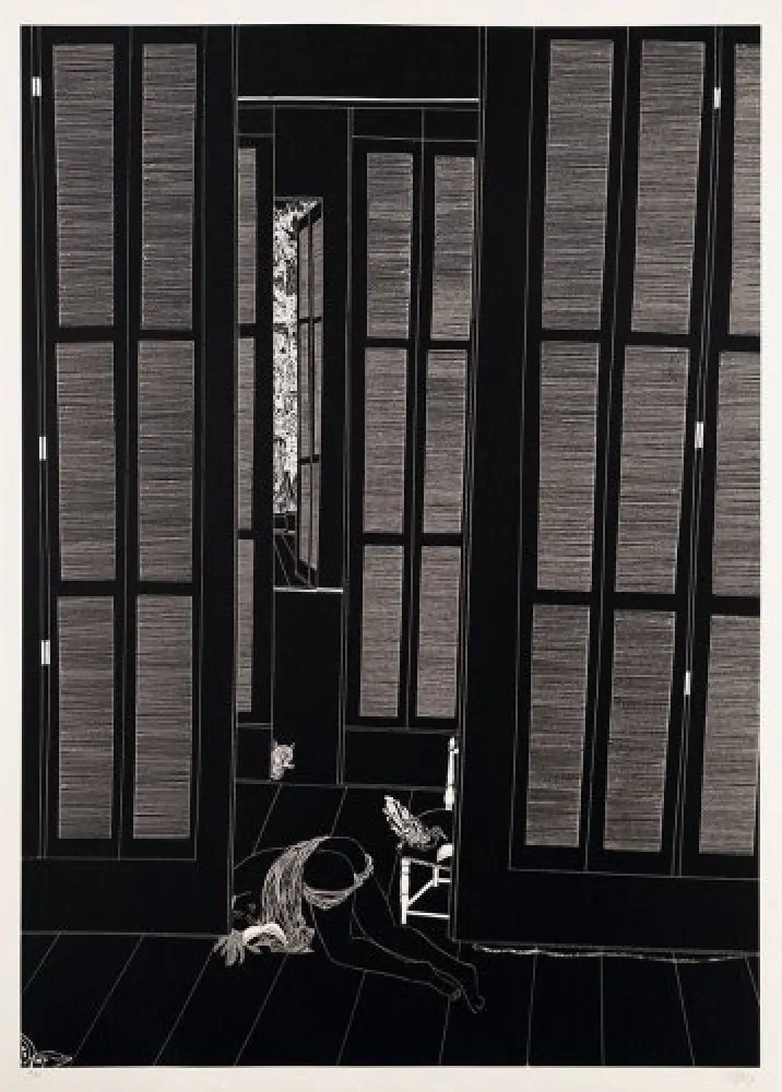 Lithograph Leng - Full moon