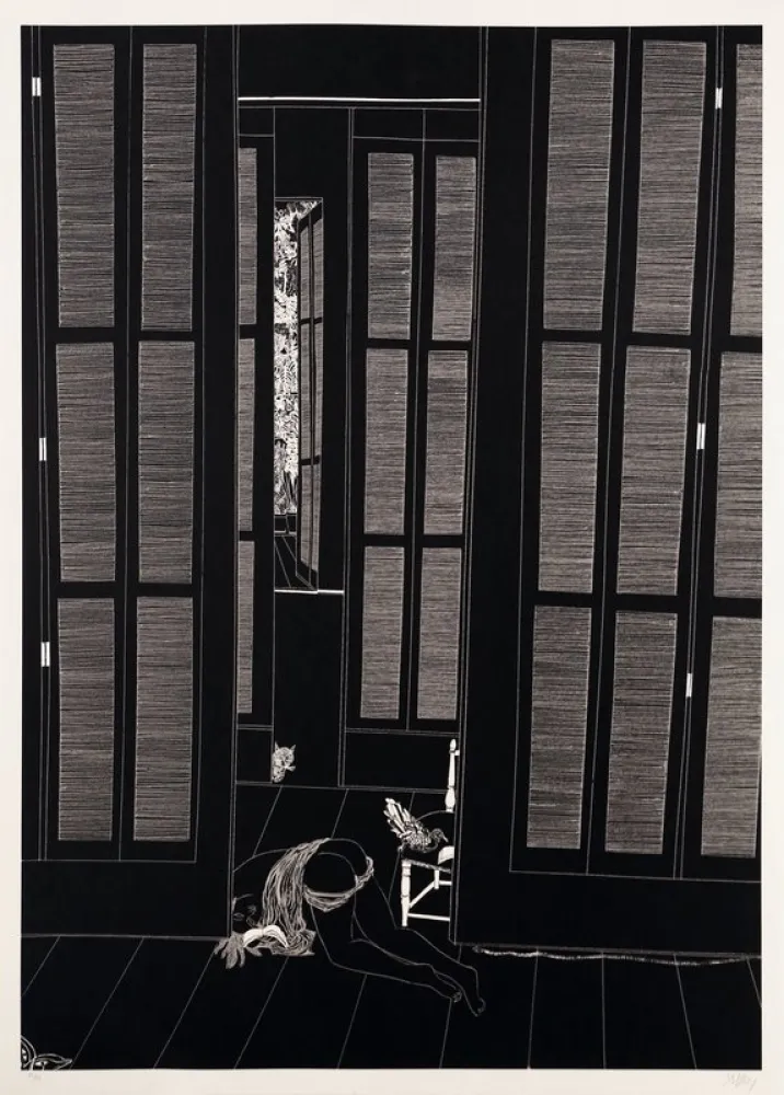 Lithograph Leng - Full moon