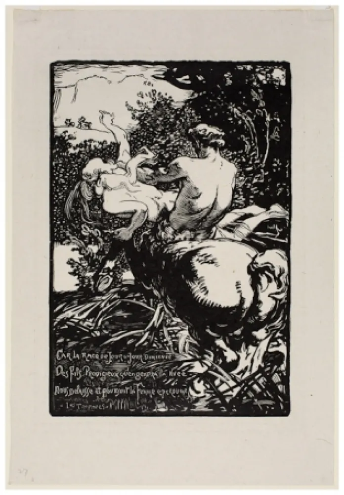 Woodcut Lepere - Centaur