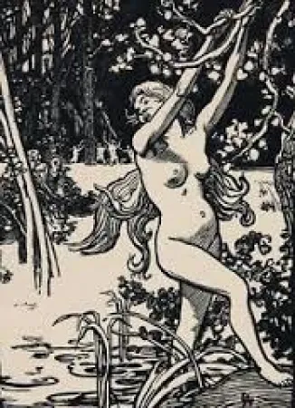 Woodcut Lepere - Susanna et les vieillards