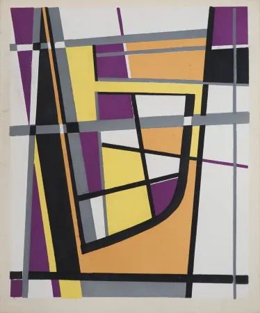 Lithograph Leppien - Composition géométrique