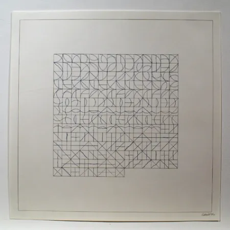 Etching Lewitt - Arcs and Lines