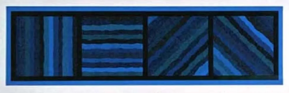 No Technical Lewitt - Bands Not Straight in Four Directions (blue)