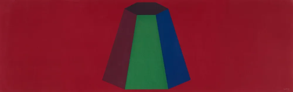 Screenprint Lewitt - Flat Top Pyramid With Colors Superimposed