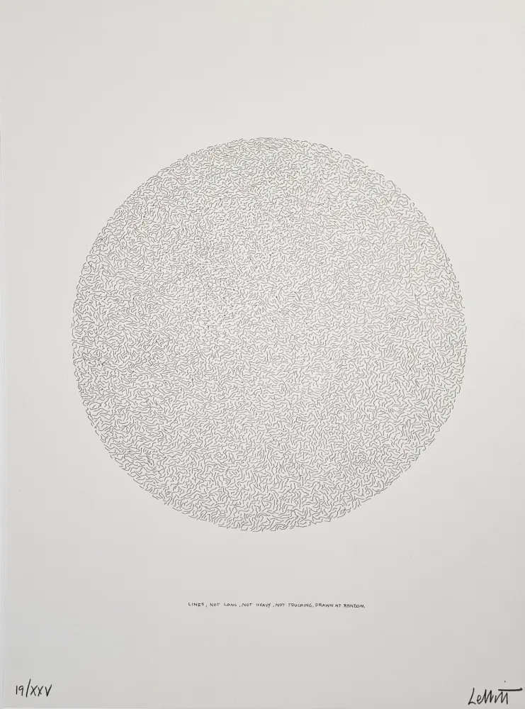 Lithograph Lewitt - Lines, not long, not heavy, not touching, drawn at random