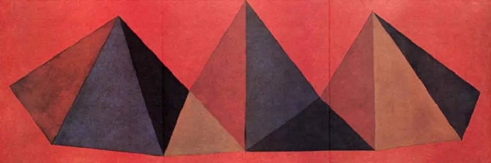 Lithograph Lewitt - Piramidi IV