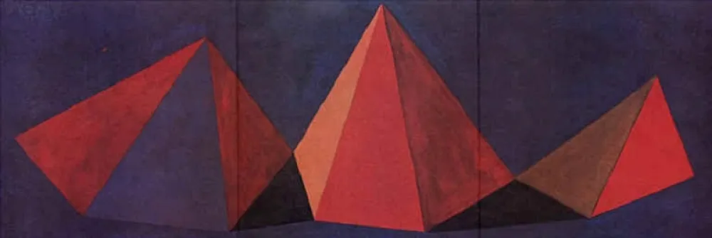 Lithograph Lewitt - Piramidi VI