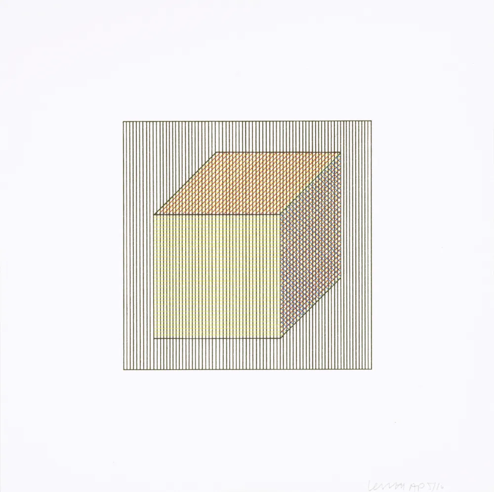 Screenprint Lewitt - Twelve Forms Derived From a Cube 01
