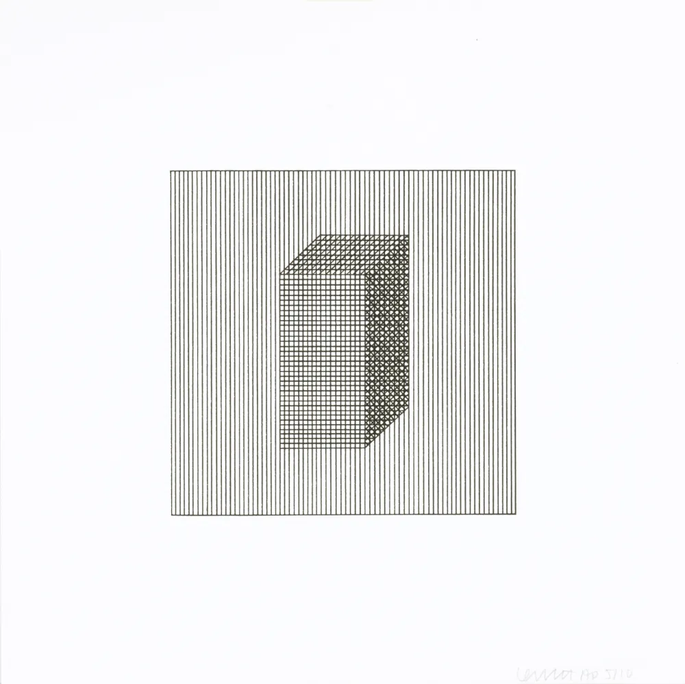 Screenprint Lewitt - Twelve Forms Derived From a Cube 04
