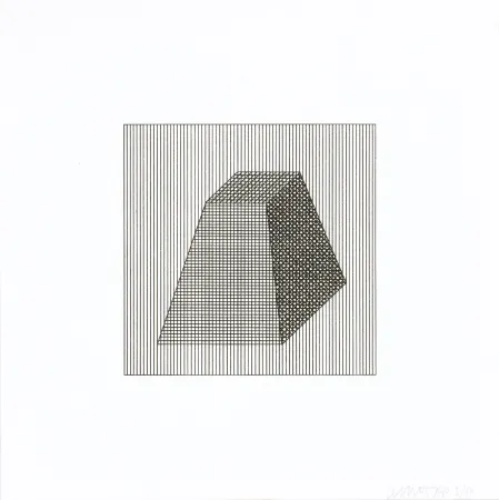 Screenprint Lewitt - Twelve Forms Derived From a Cube 06