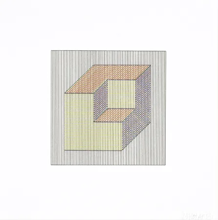 Screenprint Lewitt - Twelve Forms Derived From a Cube 15