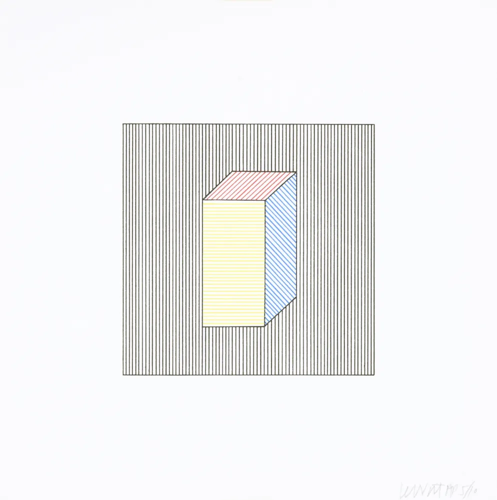 Screenprint Lewitt - Twelve Forms Derived From a Cube 27