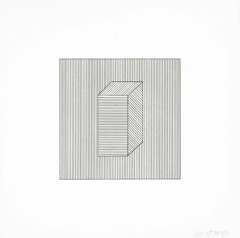 Screenprint Lewitt - Twelve Forms Derived From a Cube 28