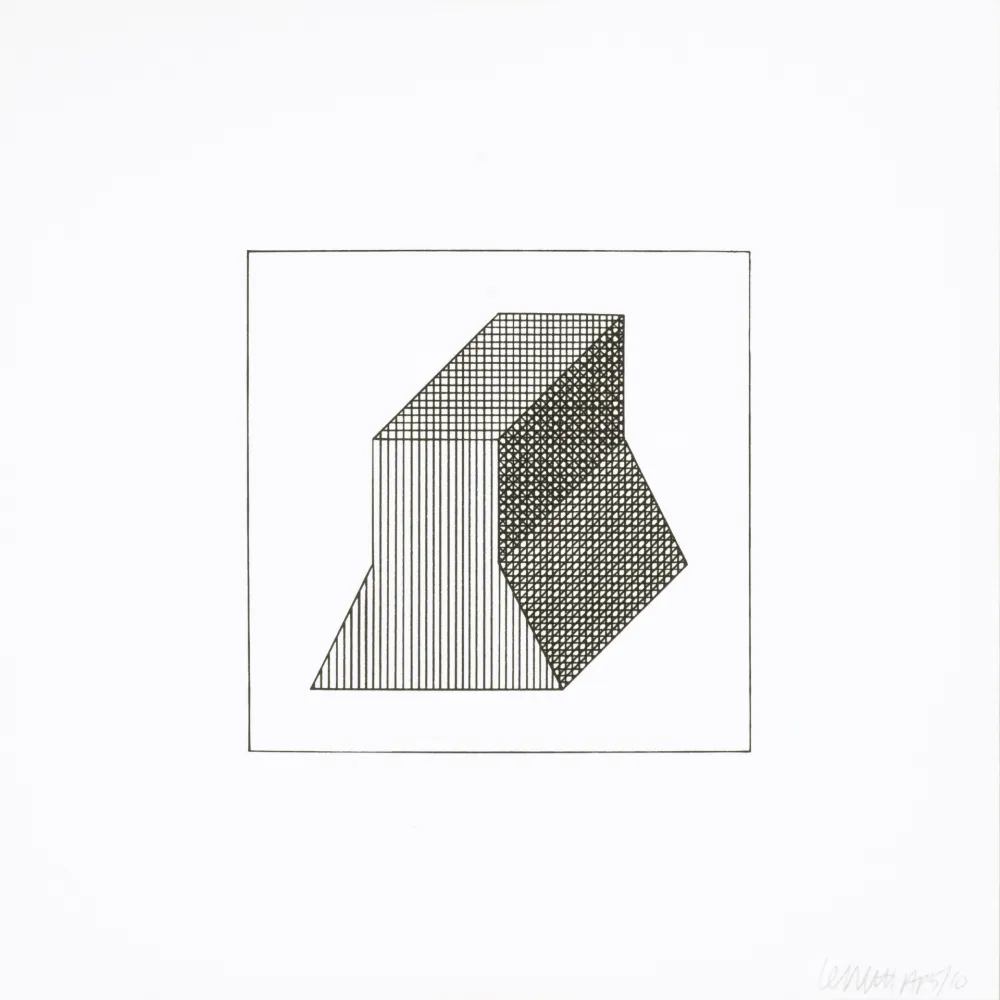 Screenprint Lewitt - Twelve Forms Derived From a Cube 34