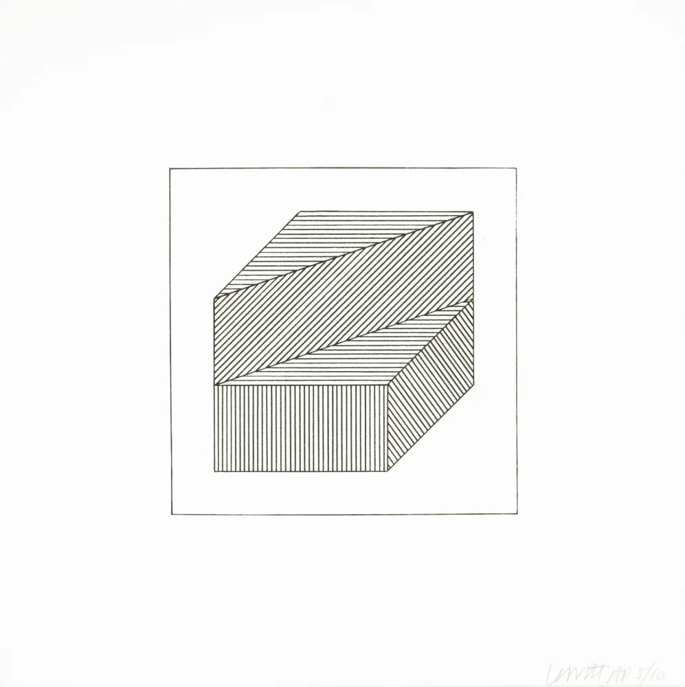 Screenprint Lewitt - Twelve Forms Derived From a Cube 36
