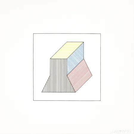 Screenprint Lewitt - Twelve Forms Derived From a Cube 37