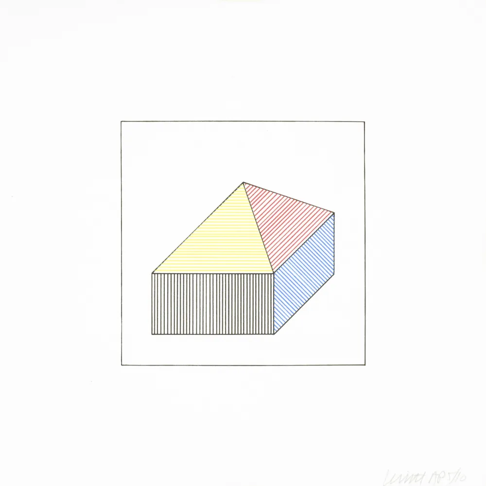 Screenprint Lewitt - Twelve Forms Derived From a Cube 41