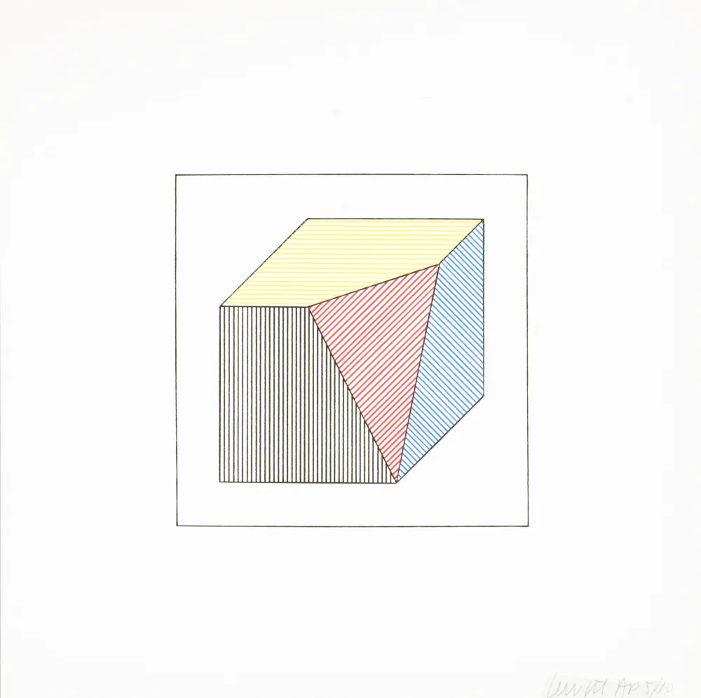Screenprint Lewitt - Twelve Forms Derived From a Cube 45