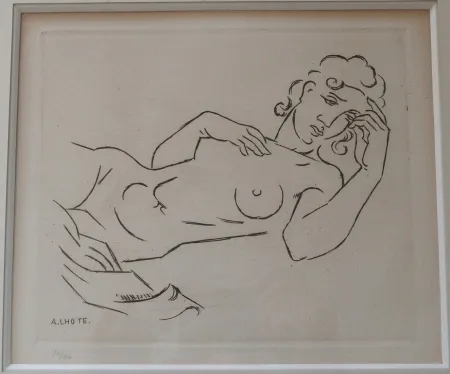 Etching Lhote - Femme allongée