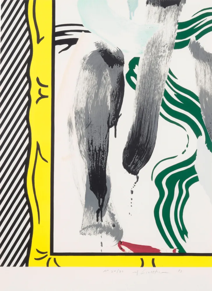 Lithograph Lichtenstein - Against apartheid