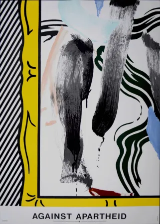 Lithograph Lichtenstein - Against Apartheid, 1983 - Scarce first printing!