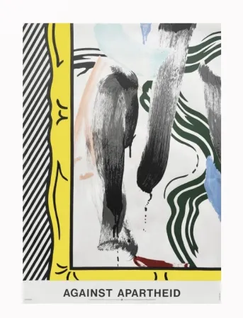 Offset Lichtenstein - Against  Apartheid poster