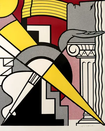 Lithograph Lichtenstein - Arrow and Column 
