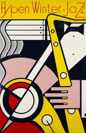 Screenprint Lichtenstein - Aspen winter jazz, 1967