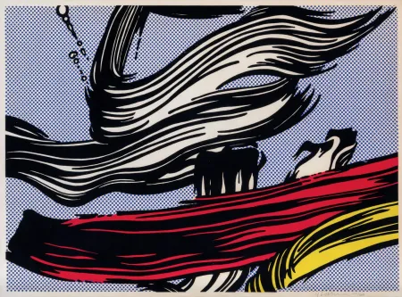 Screenprint Lichtenstein - Brushstrokes