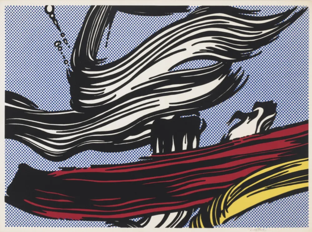 Screenprint Lichtenstein - Brushstrokes