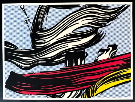 Screenprint Lichtenstein - Brushstrokes