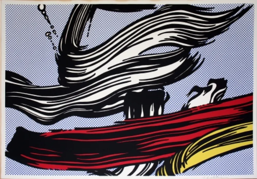 Lithograph Lichtenstein - Brushstrokes