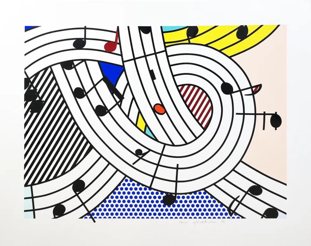 Screenprint Lichtenstein - Composition II