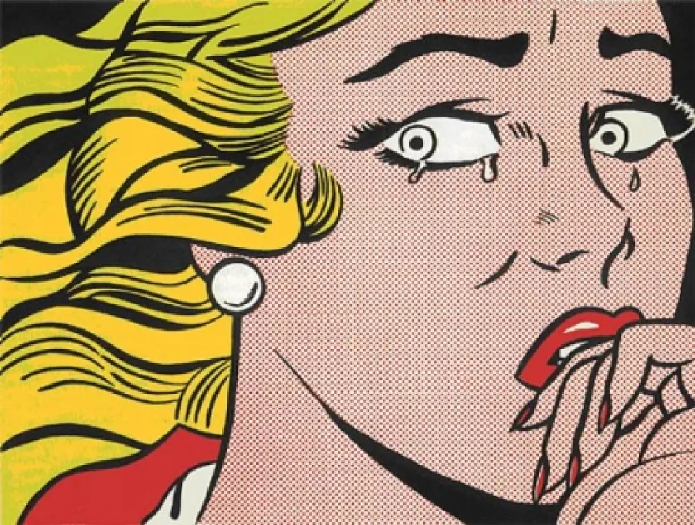 Lithograph Lichtenstein - Crying Girl