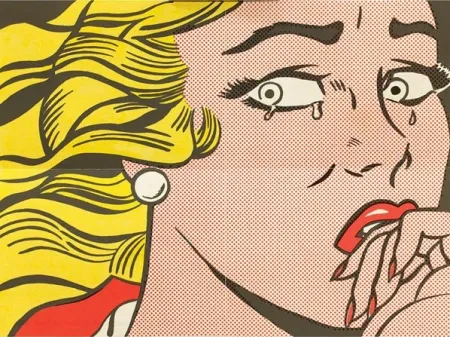 Lithograph Lichtenstein - Crying Girl