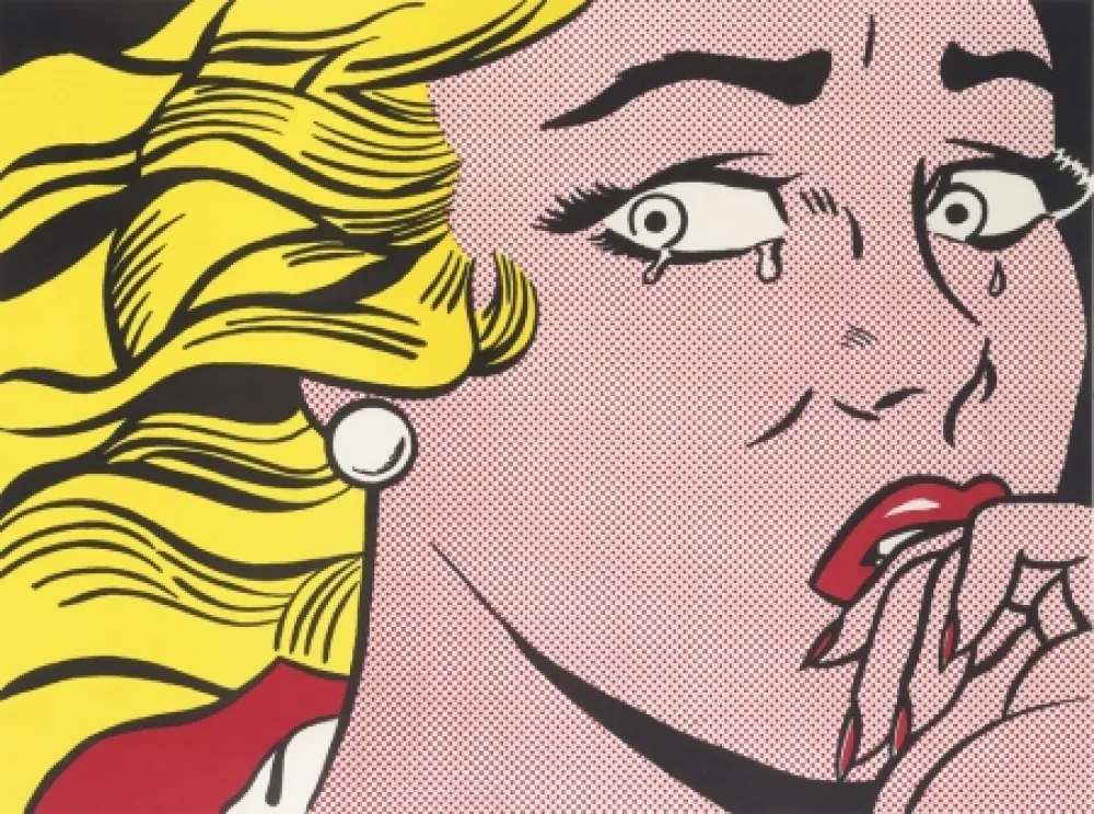Lithograph Lichtenstein - Crying Girl