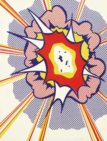 Lithograph Lichtenstein - Explosion (AP)