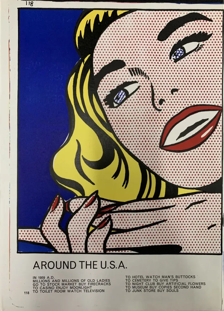 Lithograph Lichtenstein - Girl