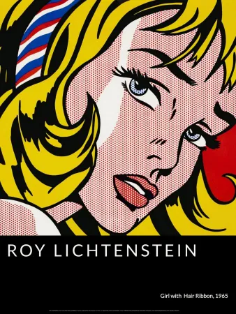 Screenprint Lichtenstein - Girl with Hair Ribbon