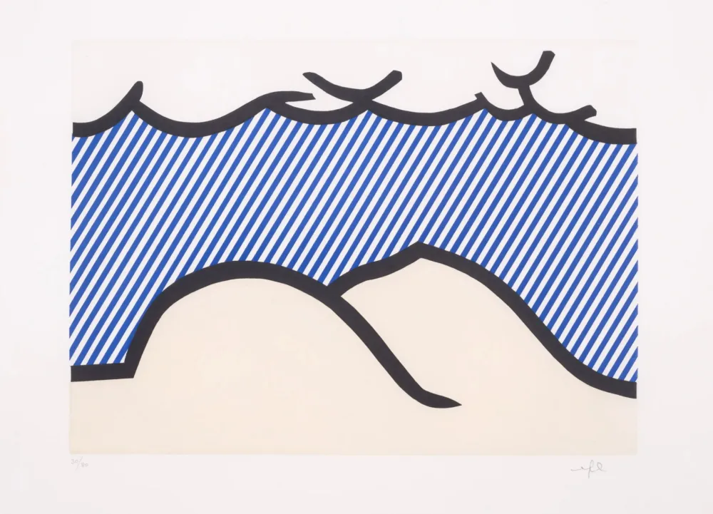 Etching And Aquatint Lichtenstein - Illustration for 'De Denver au Montana, Depart 27 Mai 1972' (I)