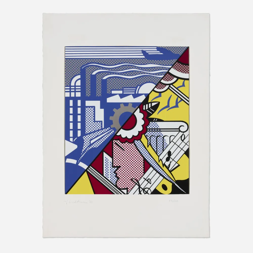 Screenprint Lichtenstein - Industry and the Arts (I)