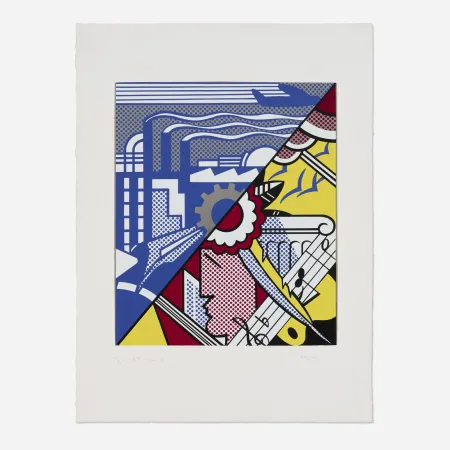 Screenprint Lichtenstein - Industry and the Arts (I)