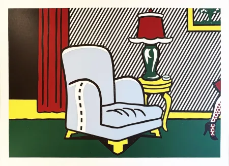 Woodcut Lichtenstein - La Sortie from the Interior Series