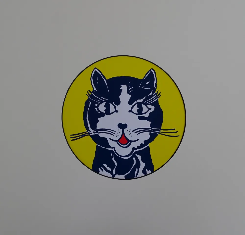 Screenprint Lichtenstein - Laughing cat
