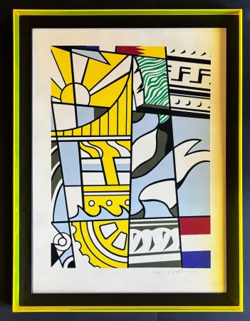Lithograph Lichtenstein - Roy Lichtenstein (1923–1997) - Bicentennial Print - Lithograph and Screenprint on white wove paper